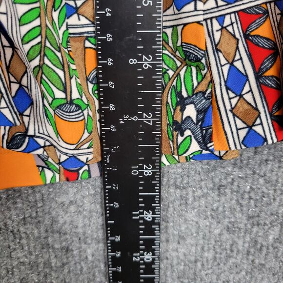 TORY BURCH Jada Skirt Orange Bird Jungle Gored Something Wild Stripe SIZE MEDIUM - Picture 11 of 13